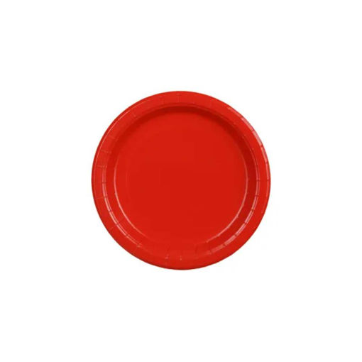 Picture of PAPER PLATES RED 18CM - 6 PACK